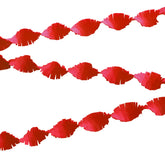 Rode Crepe Papier Slinger 6m